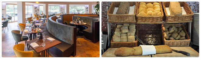 Sfeerbeeld van het restaurant en vers brood bij Fletcher Hotel-Restaurant Doorwerth-Arnhem